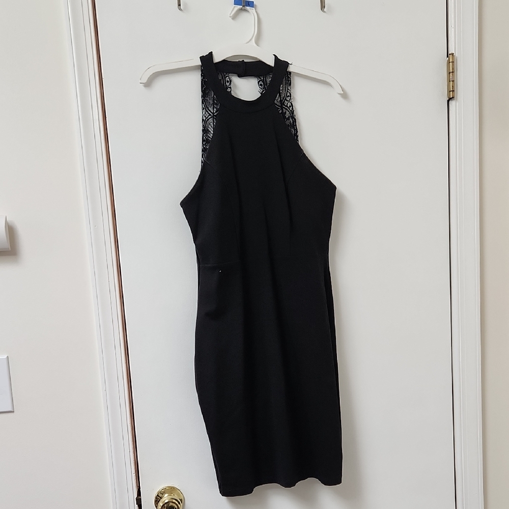 Lulu's Chic Black Backless Dress